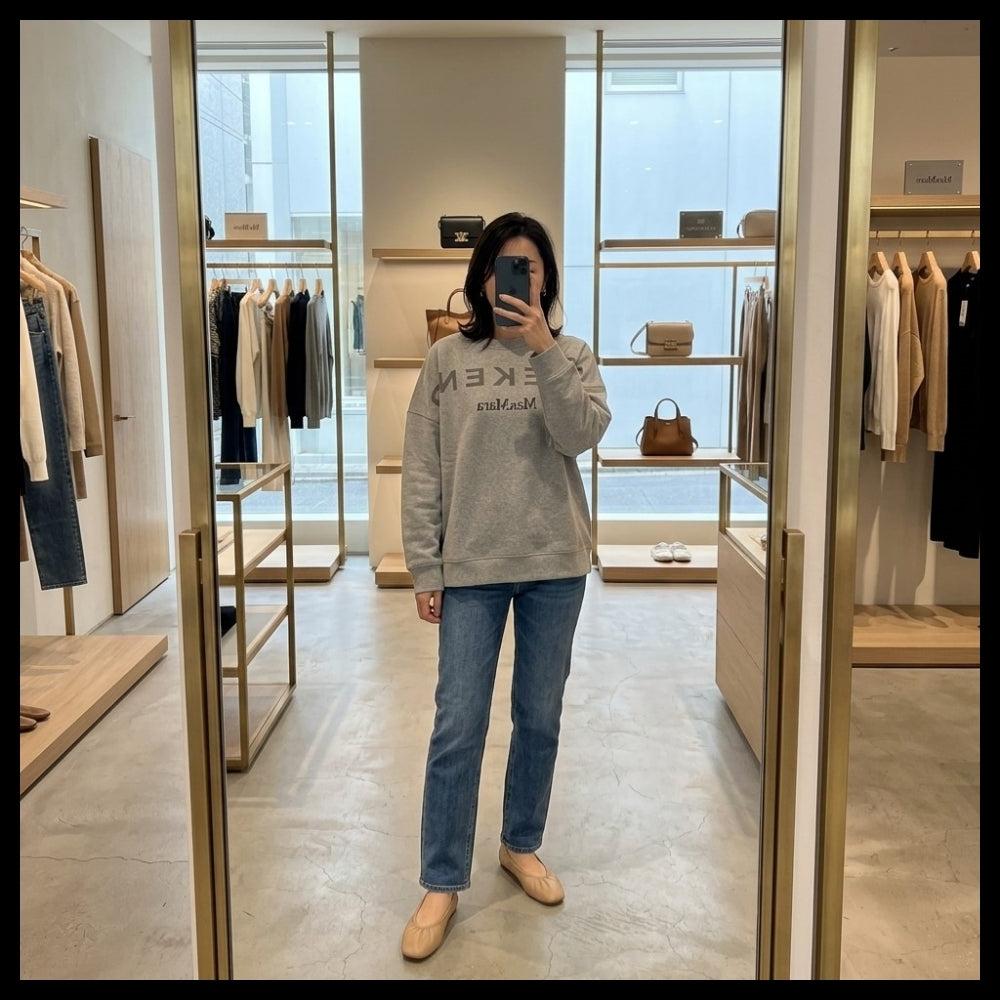 ◆Max Mara◆ LALLA Logo Fleece Sweatshirt Gray