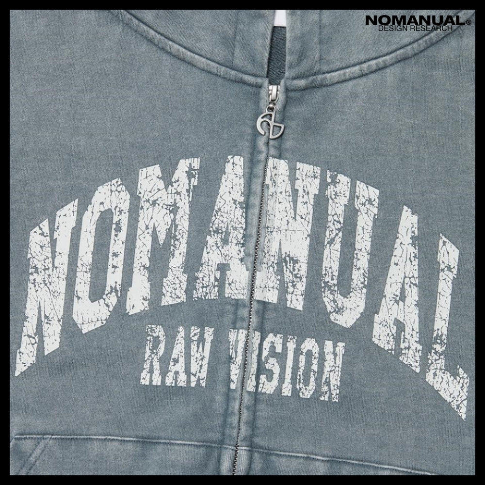 【NOMANUAL】C.A VINTAGE HOODED ZIP UP 2 Colors