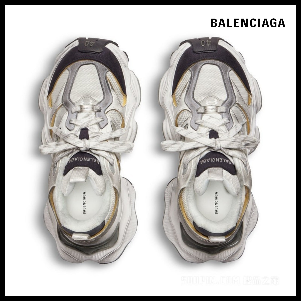 【BALENCIAGA】Cargo Sneaker White Grey