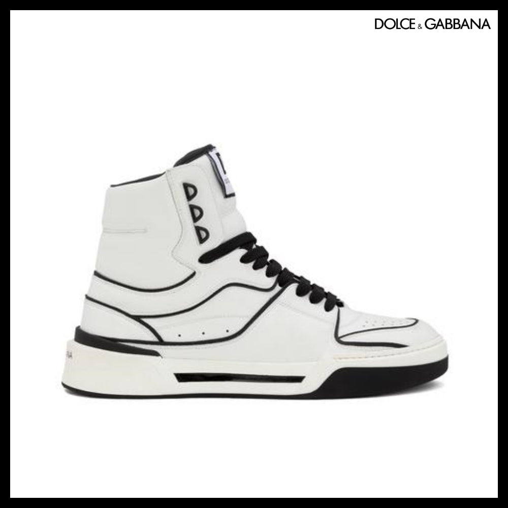 【Dolce & Gabbana】CALFSKIN NAPPA NEW ROMA MID-TOP SNEAKERS