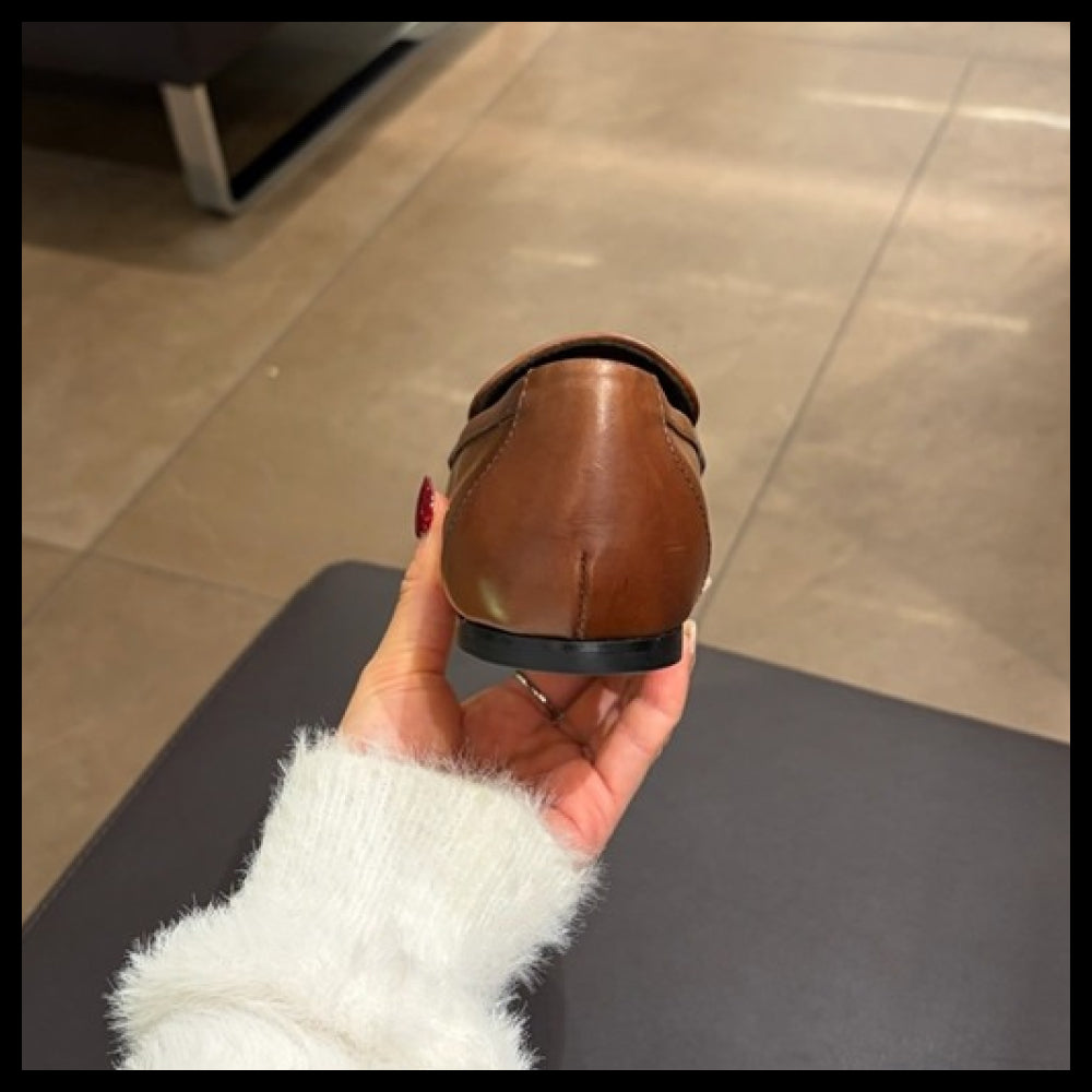 【Tod’s】CUOIO Kate Leather Women’s Loafers Brown