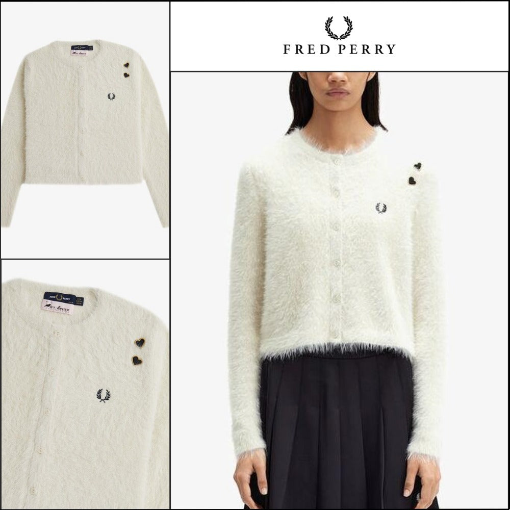 【FRED PERRY】my Winehouse Textured Button Through Cardigan