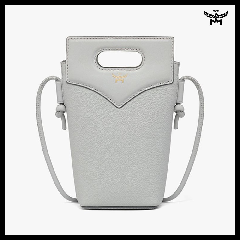 【MCM】 leather and calf leather diamond crossbody pouch