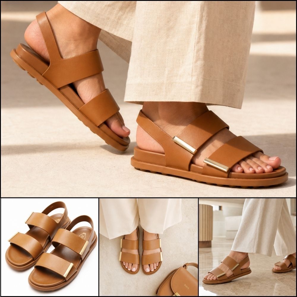 【TOD`S】Leather Strap Sandals
