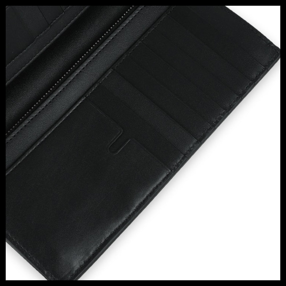 【Burberry】Continental Check Long Wallet Black