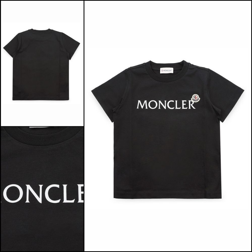 【MONCLER】Lettering Print Wappen T-Shirt Black