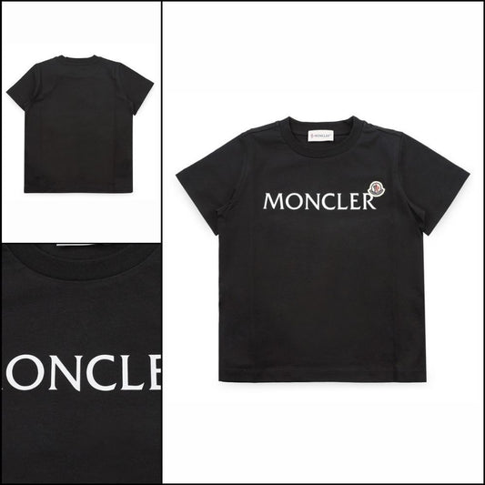 【MONCLER】Lettering Print Wappen T-Shirt Black