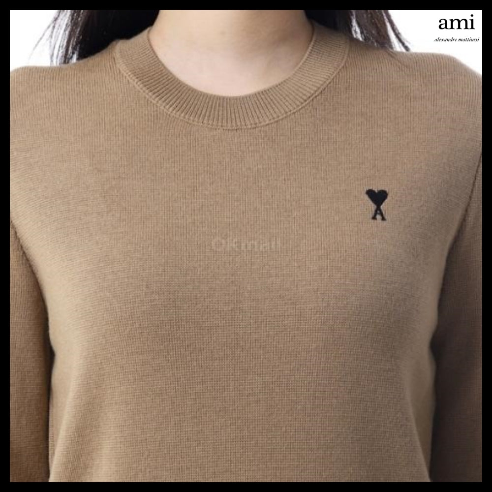 【AMI】Wool Ami de Coeur Crewneck Sweater