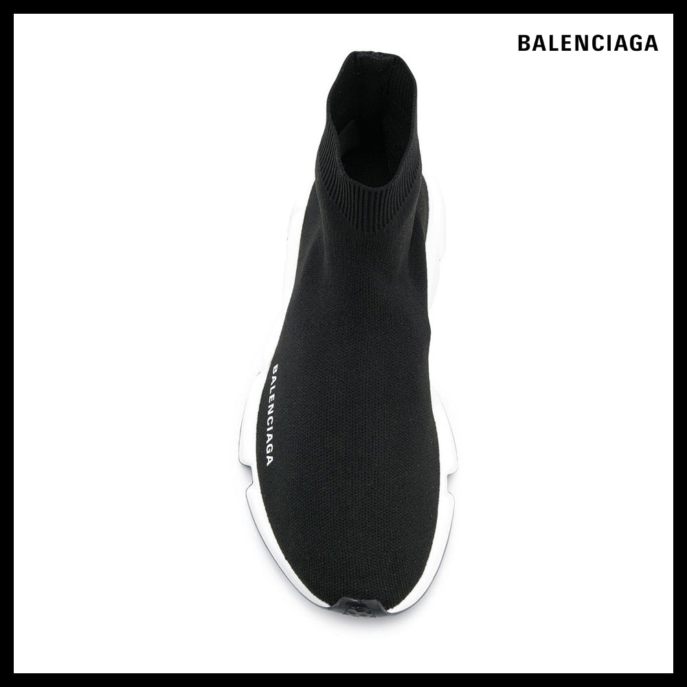 【BALENCIAGA】Speed Recycled Knit Sneaker White Black