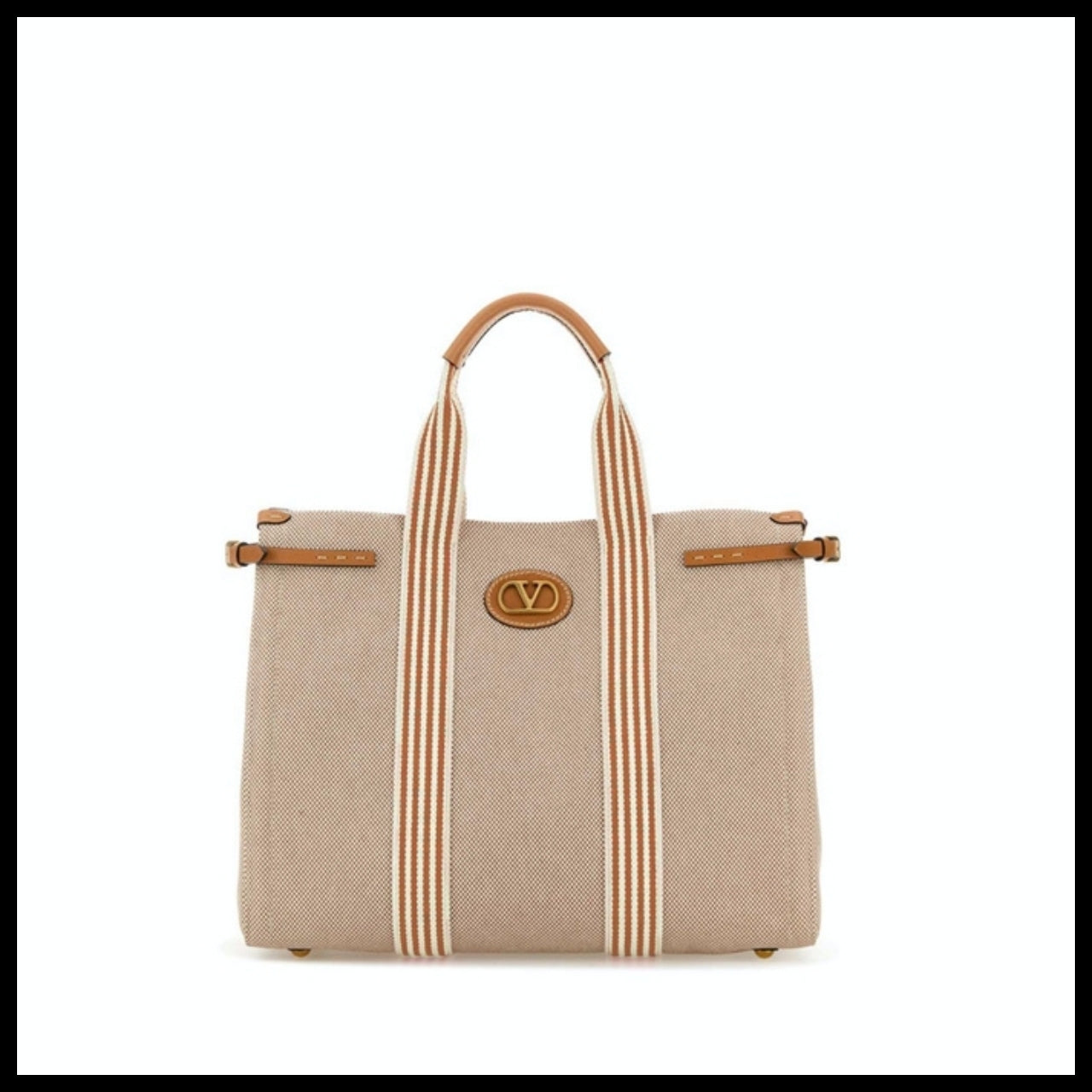 【VALENTINO】Antibes Large Canvas Shopper Bag