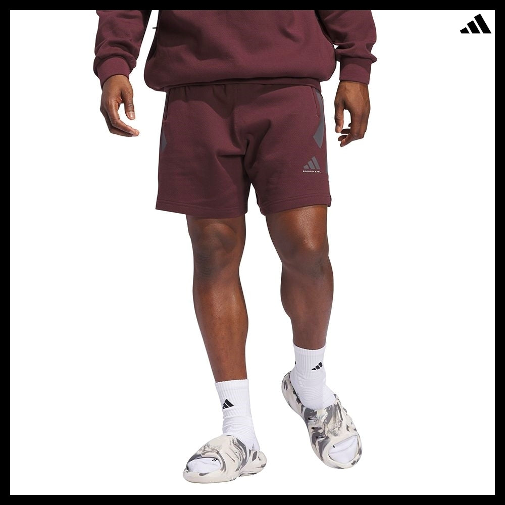【ADIDAS】 Basketball Spacer Shorts Aurora Ruby
