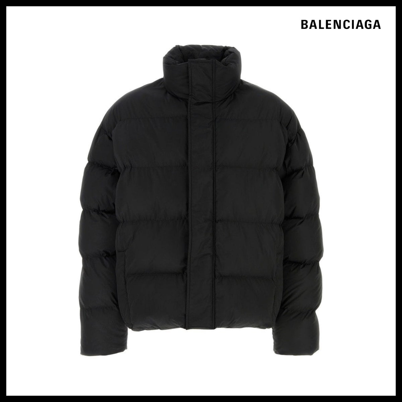 【BALENCIAGA】DIY Metal Outline Puffer Jacket Black