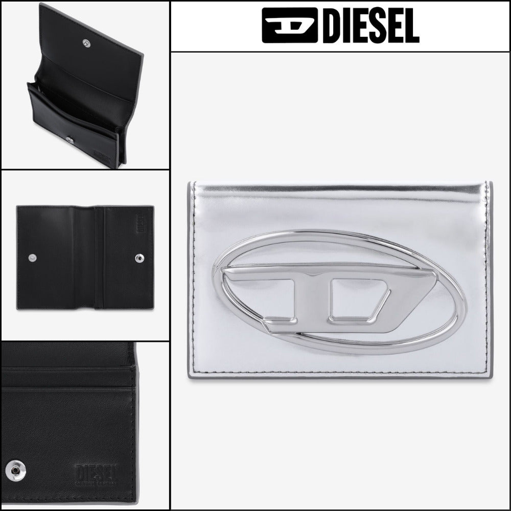 【DIESEL】1DR IV Card Holder Silver