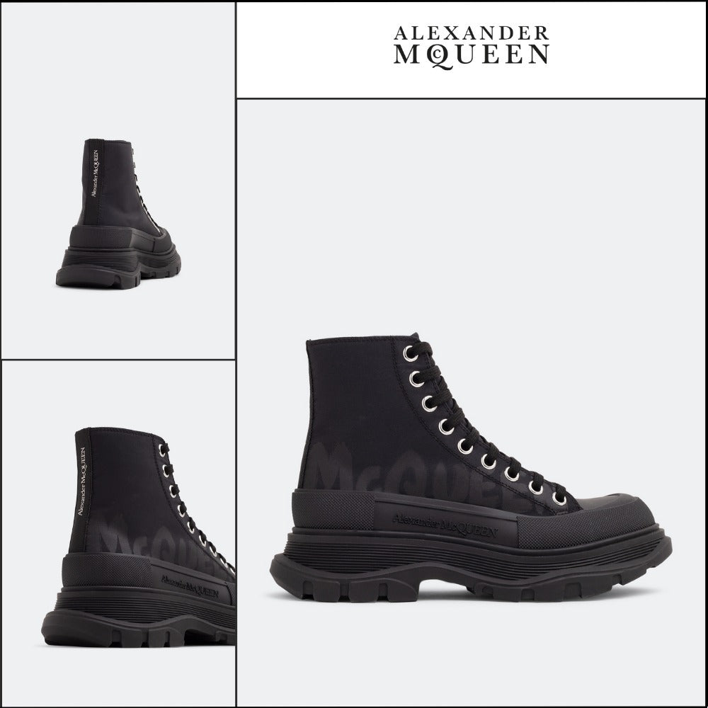【Alexander Mcqueen】Tread Slick Boot Graffiti Black