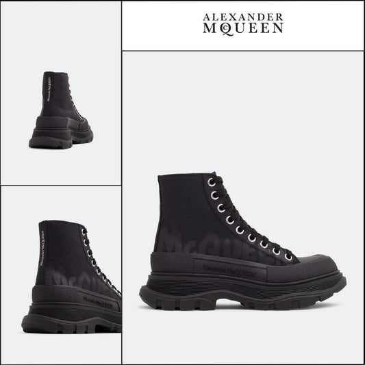 【Alexander Mcqueen】Tread Slick Boot Graffiti Black