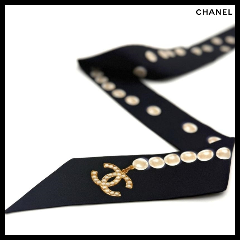 【CHANEL】Slim Pearl Twilly Navy