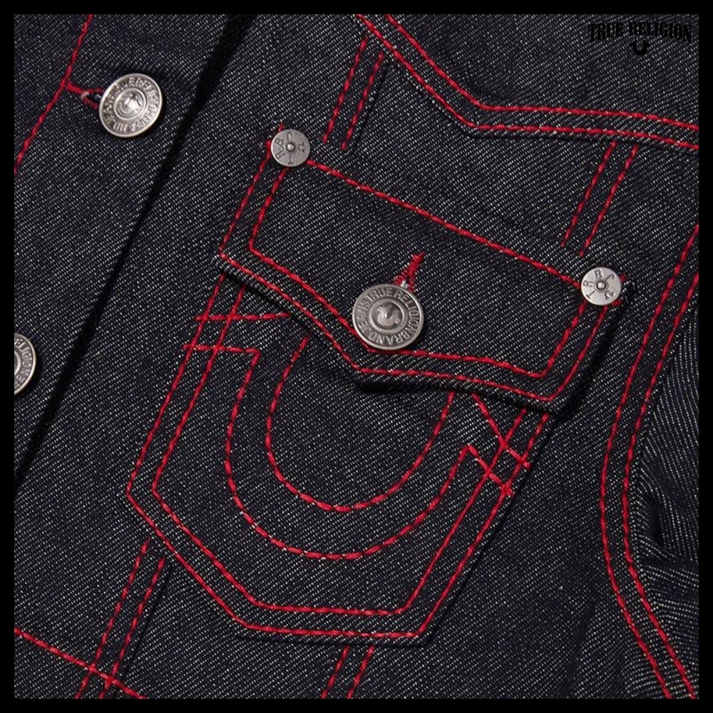 【TRUE RELIGION x KIRSH】Stitch Point Denim Crop Jacket