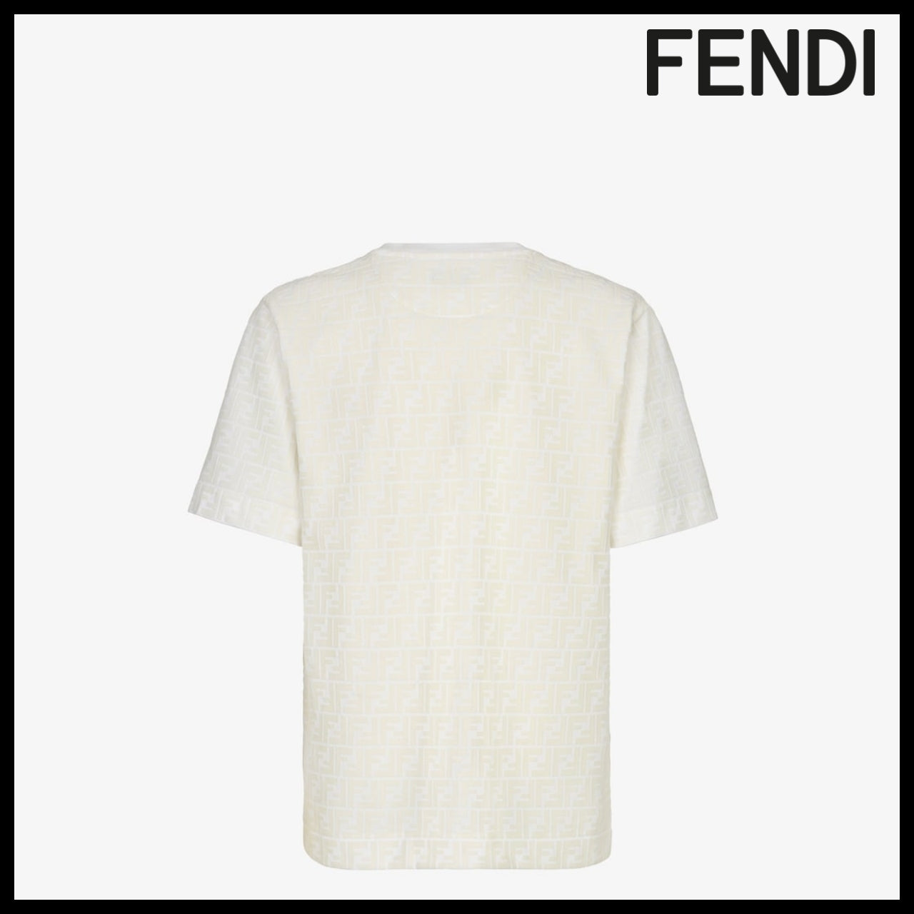 【FENDI】White FF Pique T-Shirt