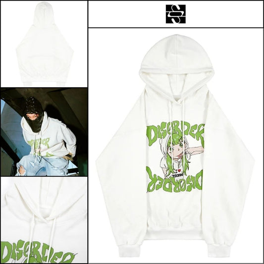 【SUNDAYOFFCLUB】I Love Techno Hoodie Off White
