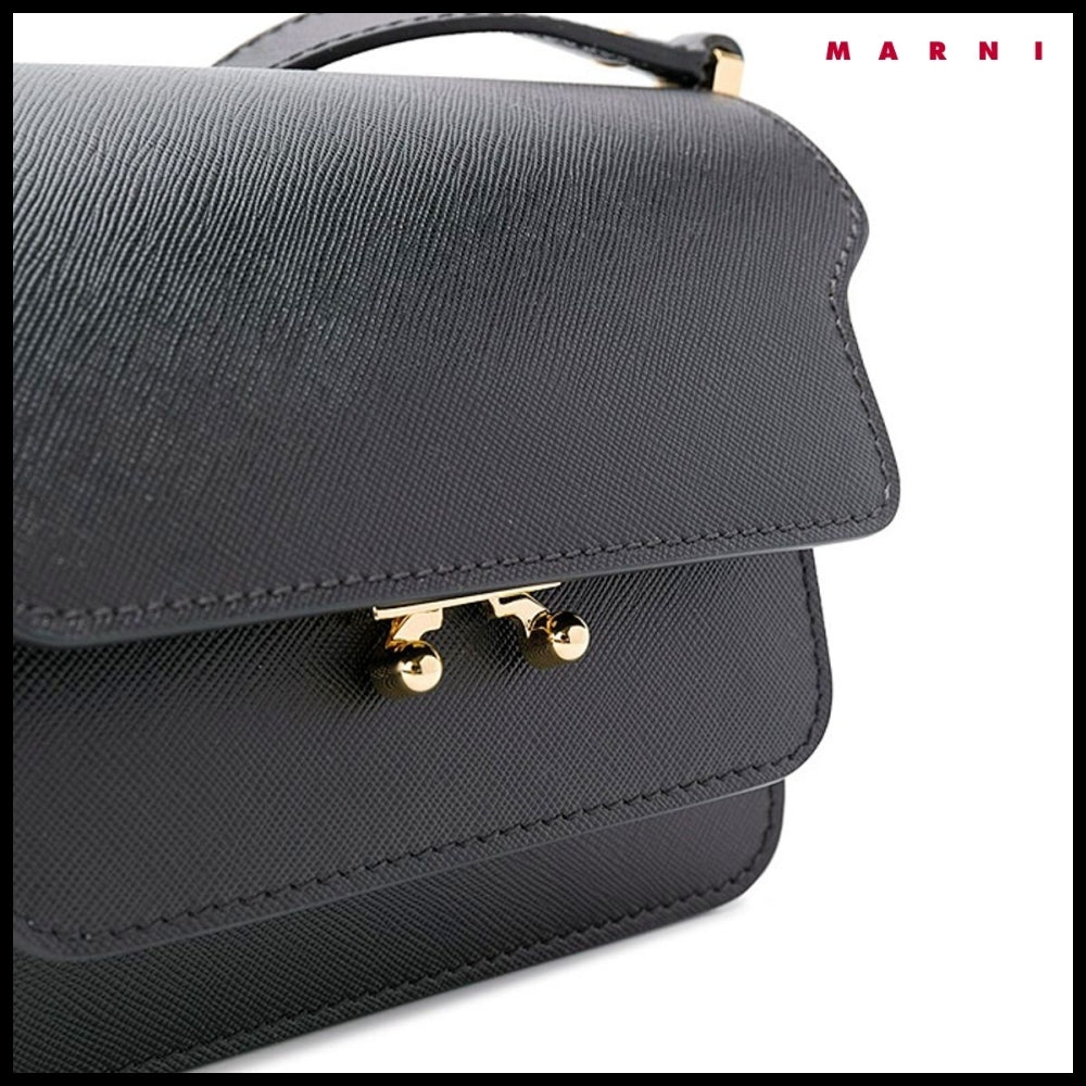 【MARNI】Trunk Mini Crossbody Bag - Black