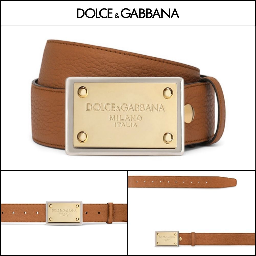 【Dolce & Gabbana】GRAINY CALFSKIN BELT