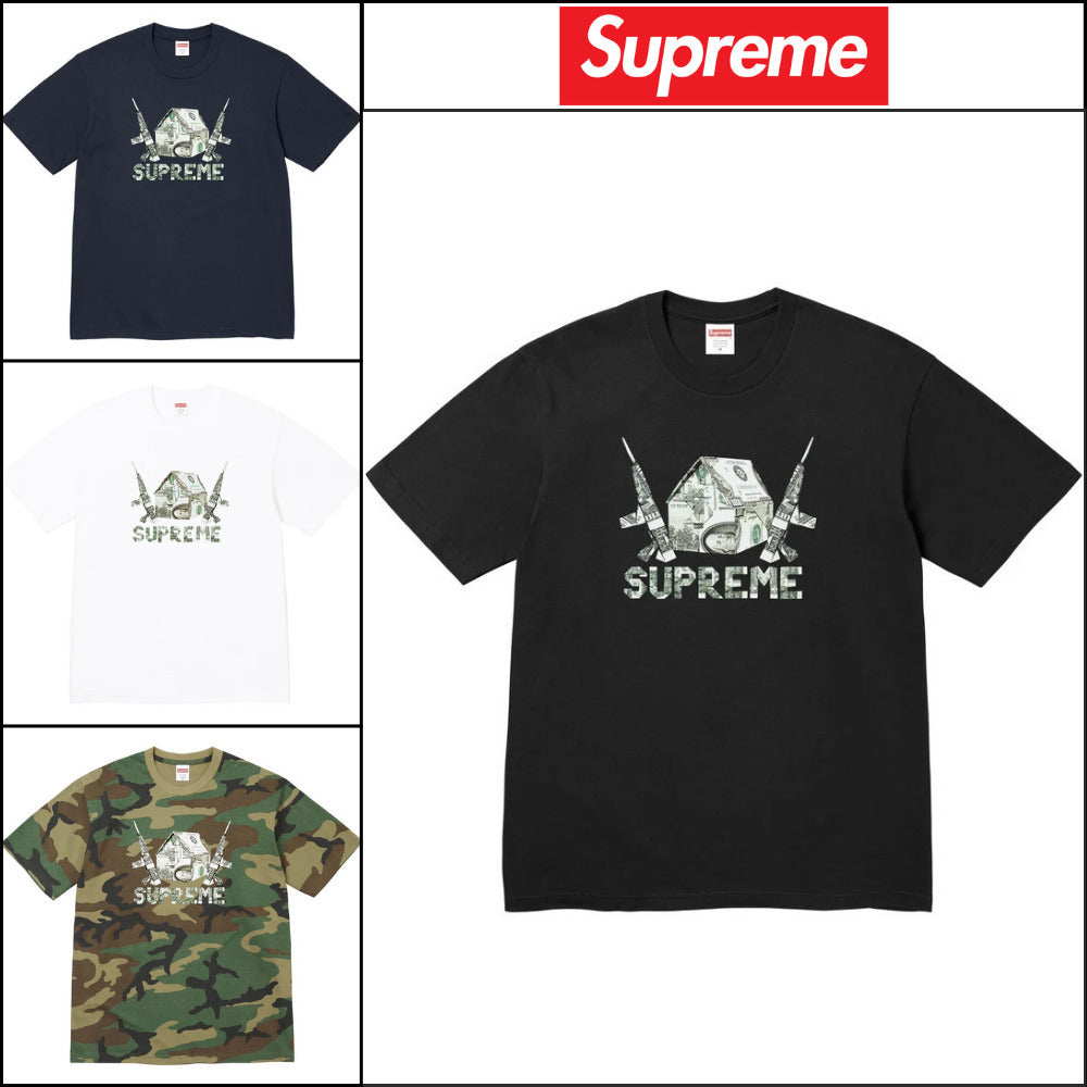 【Supreme】Origami T Shirt Black Navy White Woodland Camo