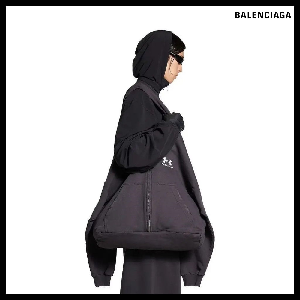 【BALENCIAGA】Under Armour Hoodie Bag in Black