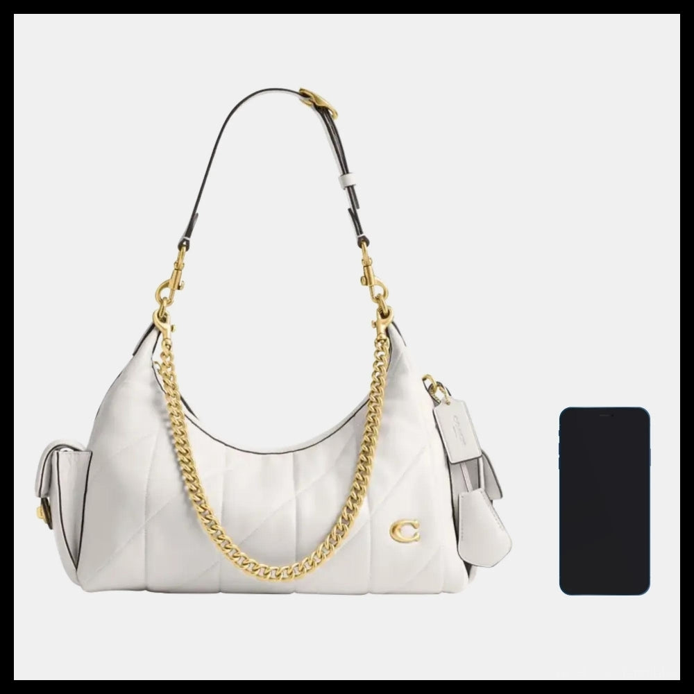 【Coach】Pocket Juliet Bag 30 With Quilting Chalk