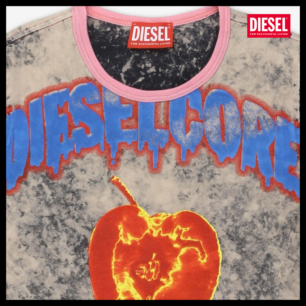 【DIESEL】T Uncuty Short Q1 T-shirt - Gray