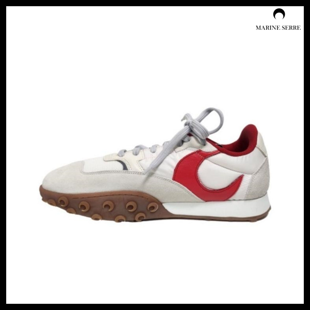 【MARINE SERRE】Unisex Red White Moonwalk Sneakers