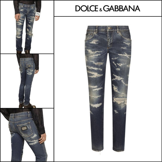 ★Dolce&Gabbanaアウトレットセール★DENIM JEANS WITH ABRASION