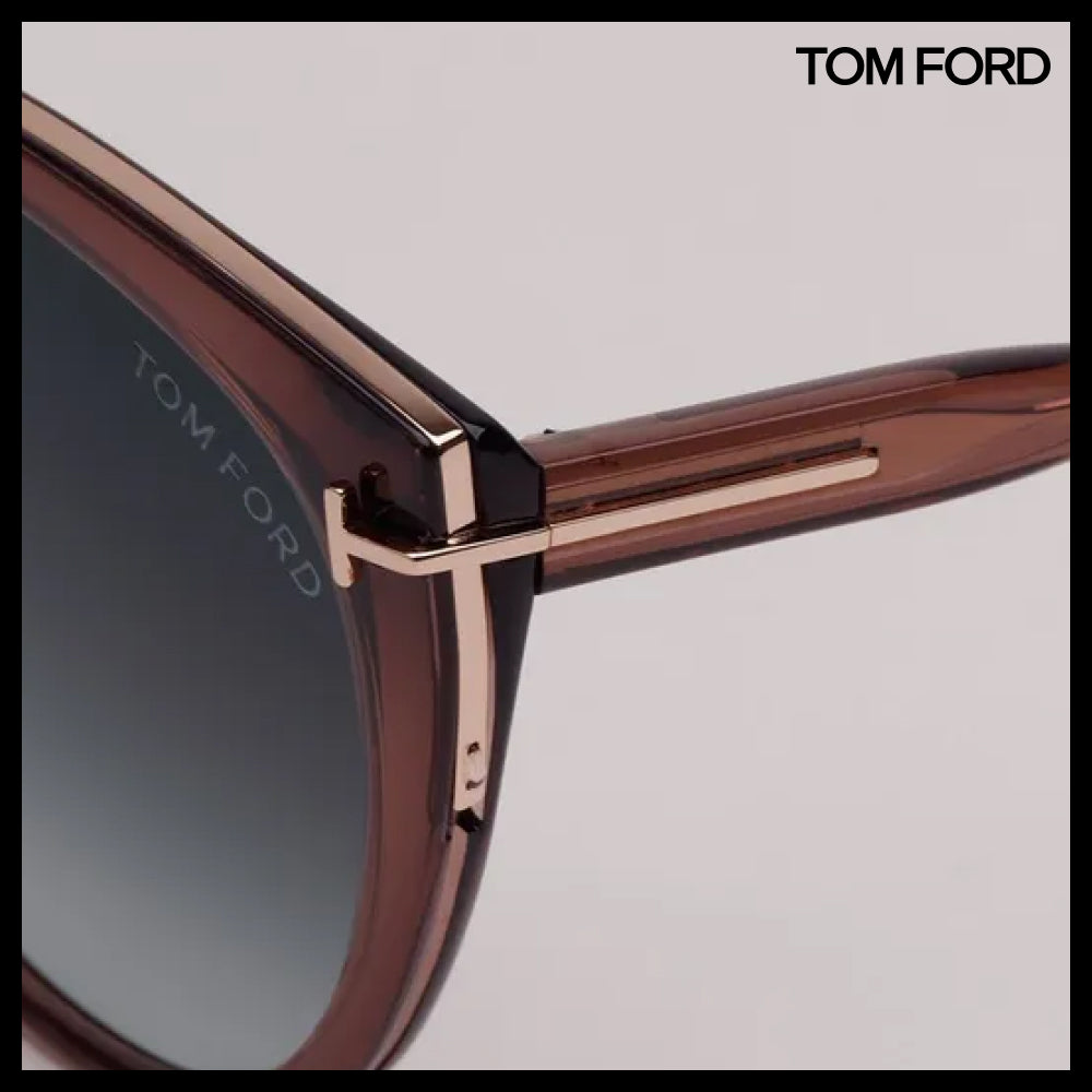【TOM FORD】Cat-Eye Semi-Transparent Horn-Rimmed Sunglasses