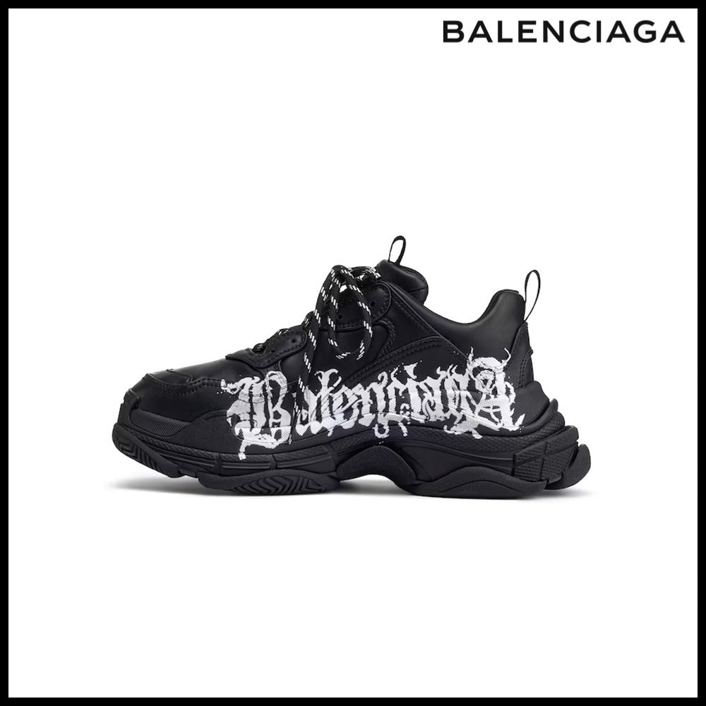 【BALENCIAGA】Triple S Sneaker DIY Metal Black