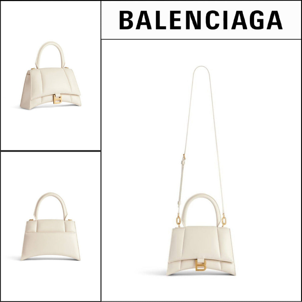 【BALENCIAGA】Hourglass Small Handbag in Light Beige
