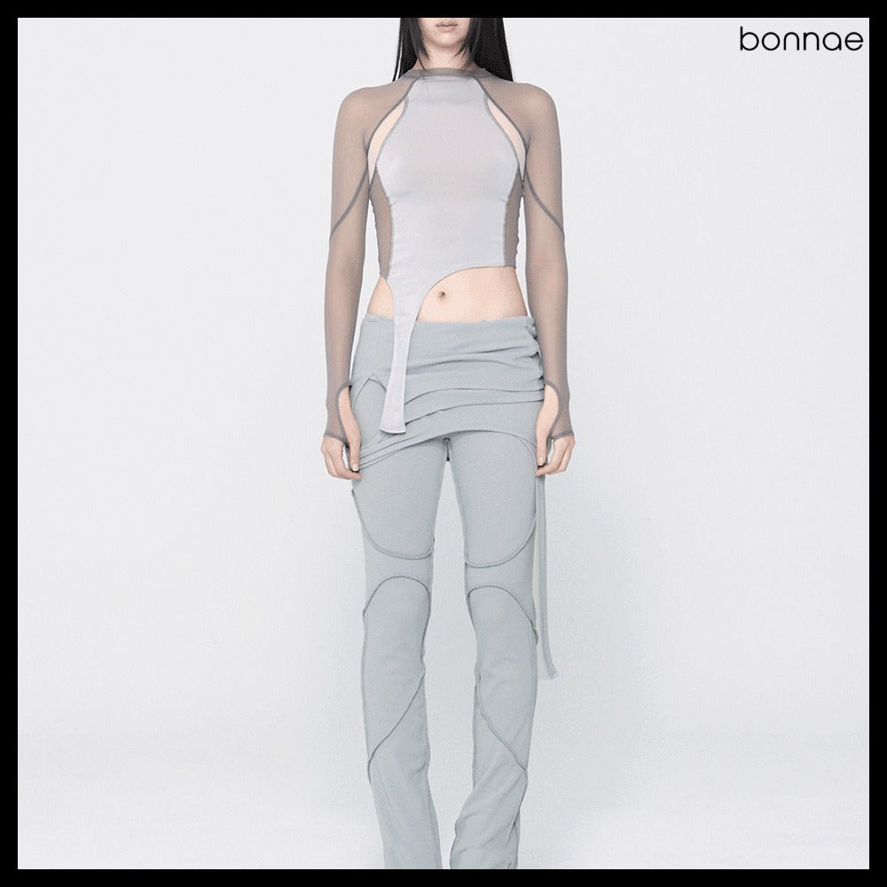 【Bonnae】Women's Mesh Top 2Colors