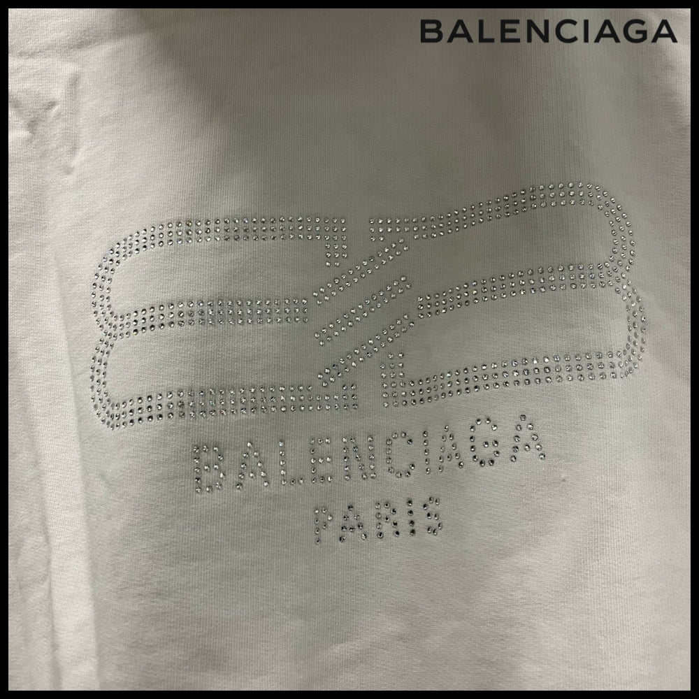 【BALENCIAGA】BB Icon Large Fit Hoodie White