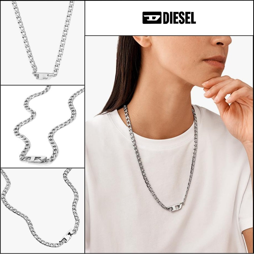 【DIESEL】D Logo Chain Necklace