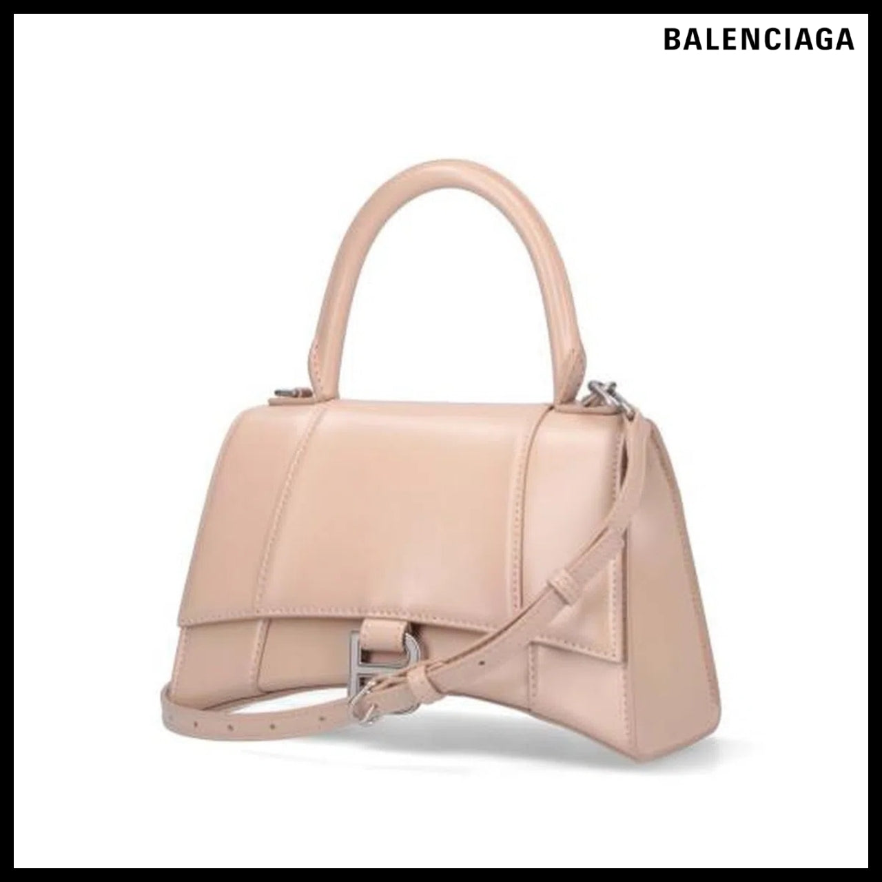 【BALENCIAGA】Hourglass Small Handbag in Beige