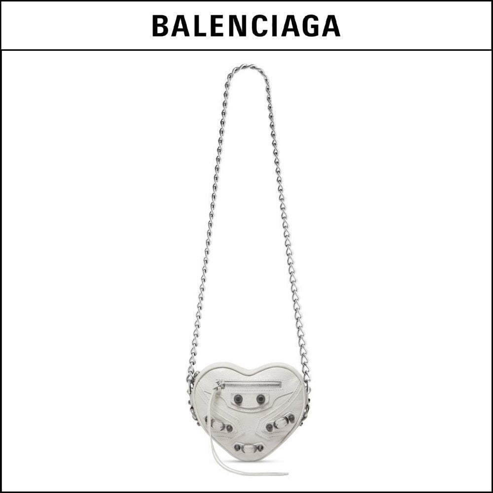 【BALENCIAGA】LE CAGOLE HEART MINI BAG WHITE ARENA LAMBSKIN
