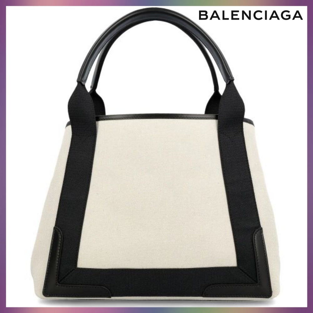 【BALENCIAGA】 LOGO CANVAS CABAS TOTE BAG