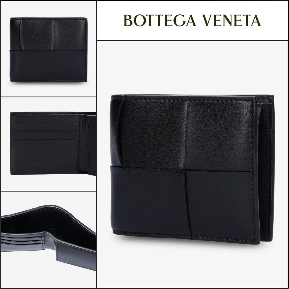 【BOTTEGA VENETA】Cassette Bi-Fold Wallet Black