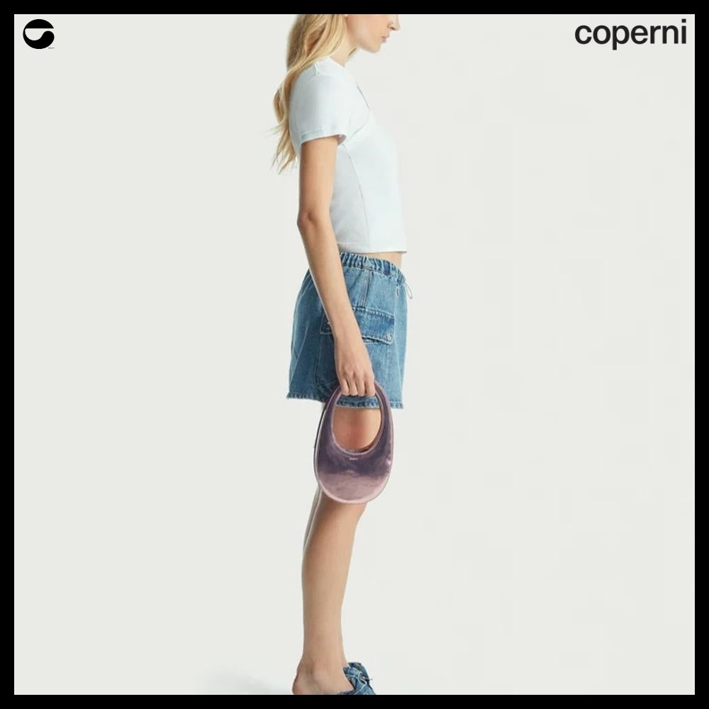 【Coperni】Womens V Neck Line T Shirt Optic White