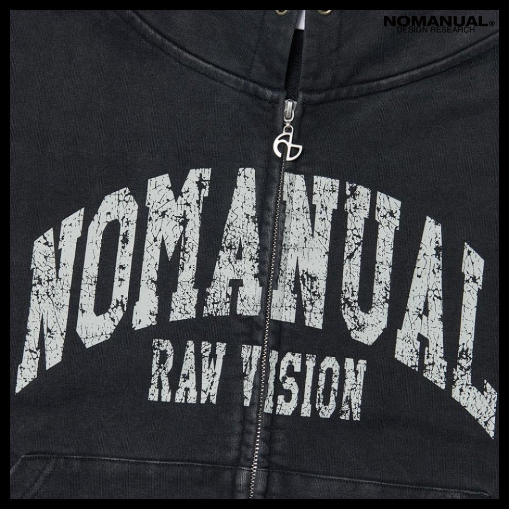 【NOMANUAL】C.A VINTAGE HOODED ZIP UP 2 Colors