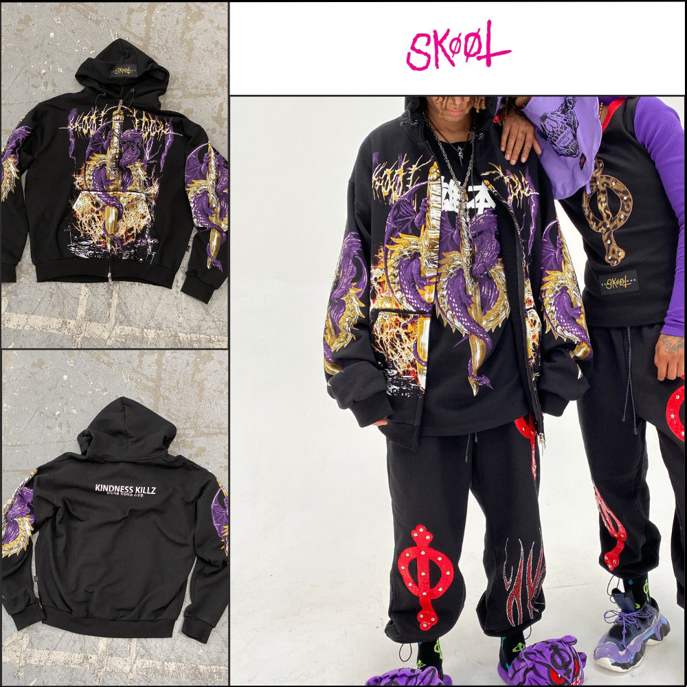 【SKOOT】Twin-Dragon Hoodie