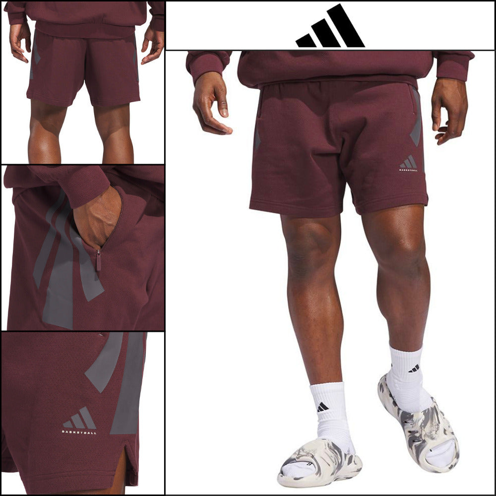 【ADIDAS】 Basketball Spacer Shorts Aurora Ruby