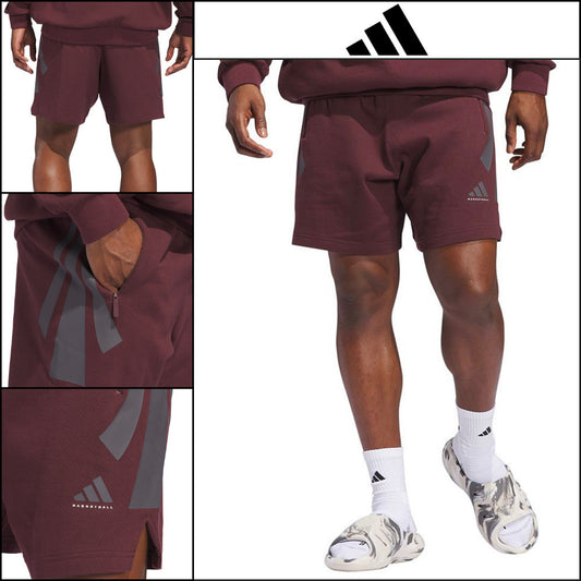 【ADIDAS】 Basketball Spacer Shorts Aurora Ruby
