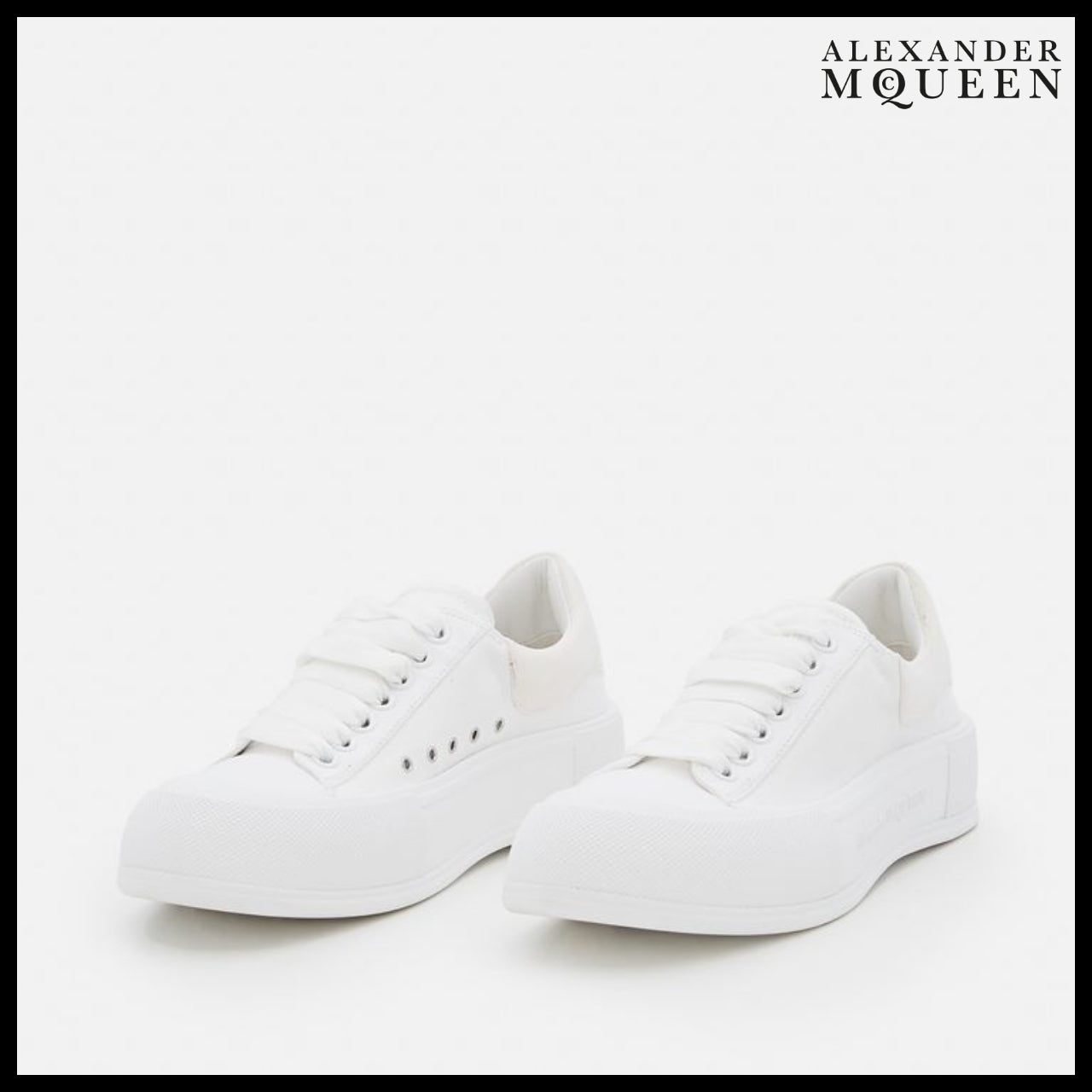 【Alexander Mcqueen】45mm Plimsoll Canvas Sneakers