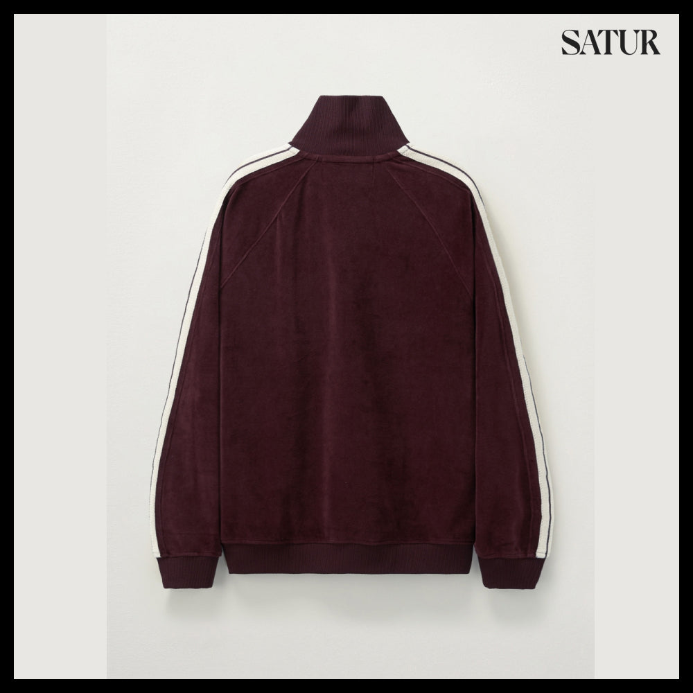 【SATUR】Velour Loose Fit Half Zip-Up 3colors