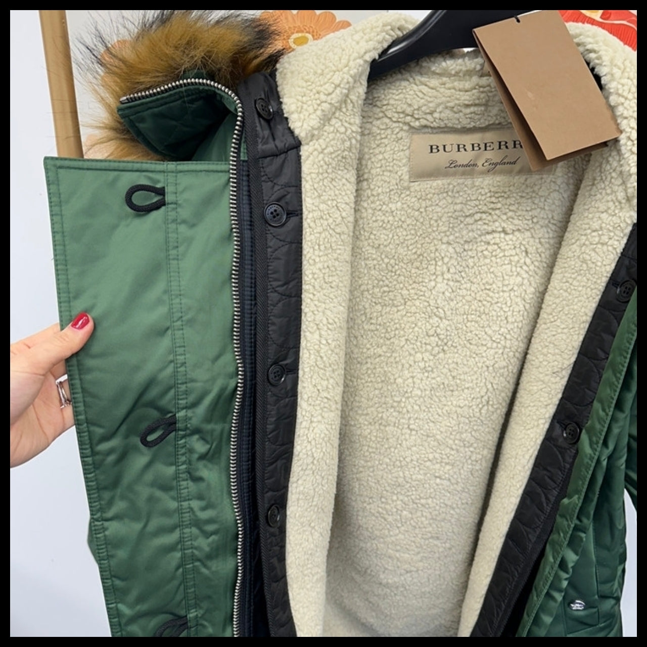 【Burberry】LANFAIR Detachable Fur Hood Nylon Padded Jumper