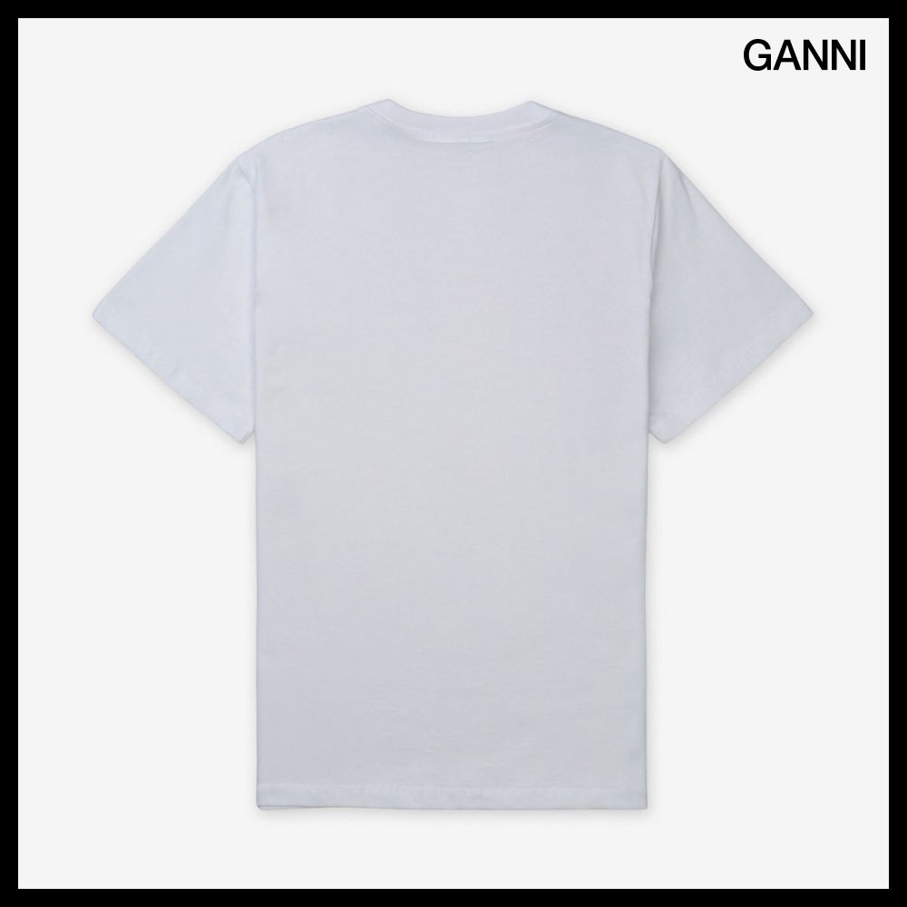 【Ganni】Basic Jersey Poppy C Relax Fit Short Sleeve T-shirt